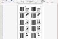 Example Price tags with barcode