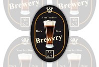 Etichetta rotonda per birra