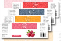 Etichetta marmellata con ingredienti