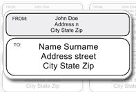 Från - till adressetiketter