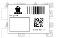 shipping label with barcode