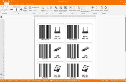 Software for creating and printing labels Software for creating and printing labels