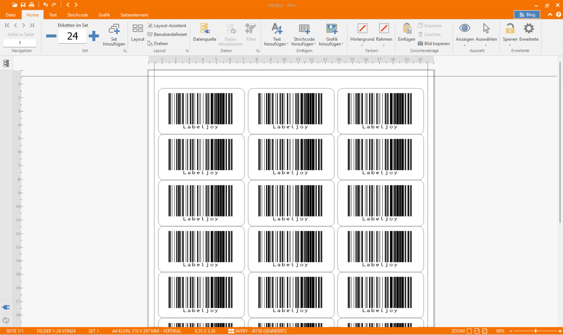 1) Doppelklicken Sie auf das Barcode-Feld. - Imgur