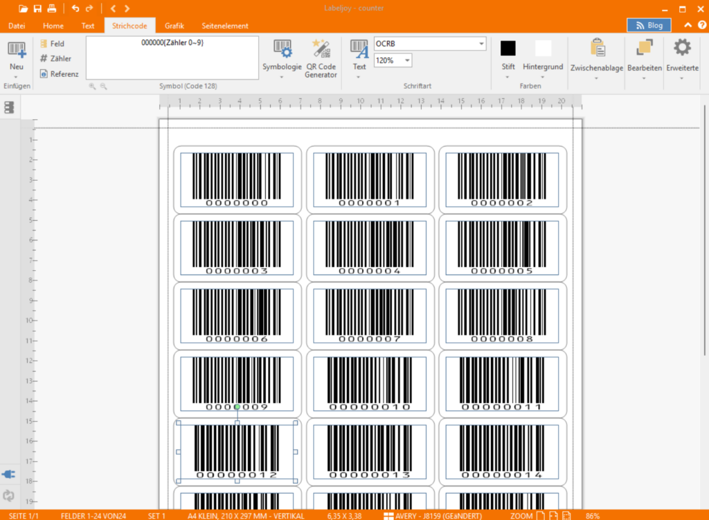 5) Klicken Sie auf OK Barcodes werden automatisch generiert!        - Imgur